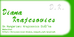 diana krajcsovics business card